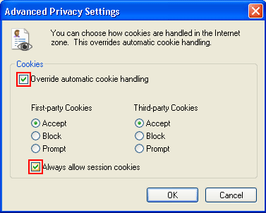 select accept cookies